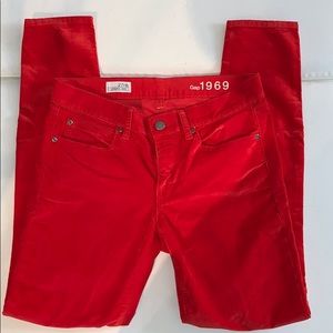 Gap 1969 Corduroy Red Skinny Legging Jean - 27/4R